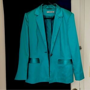 ASOS Teal Satin Blazer